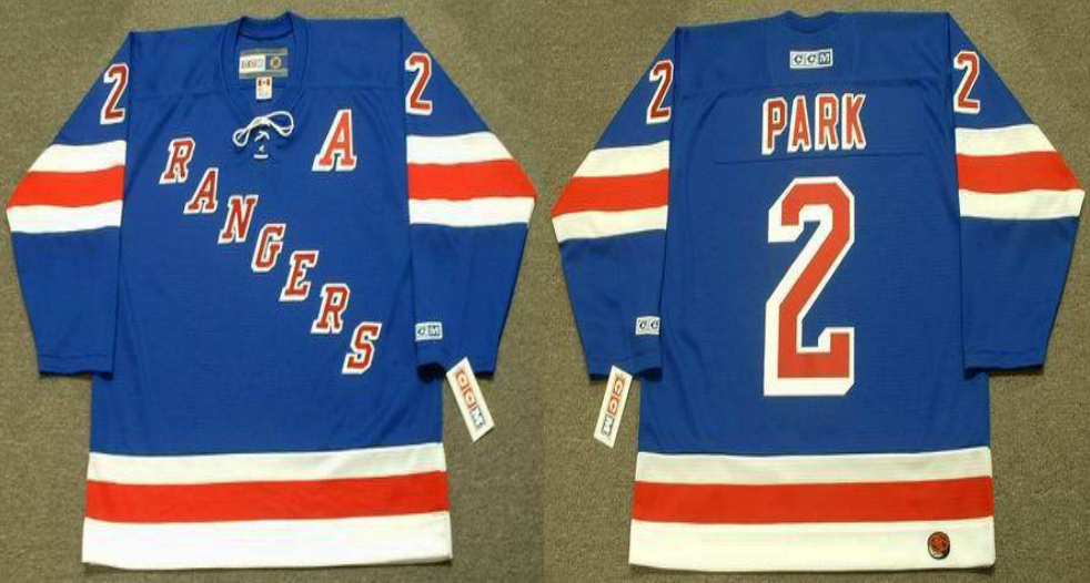 2019 Men New York Rangers 2 Park blue CCM NHL jerseys
